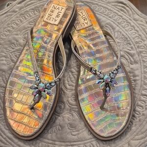 NWOT Naturalizer Iridescent Sandals with Jewel Accents